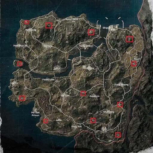 [PUBG] 태이고 비밀의 방 위치, 한국맵 비밀 열쇠 사용 위치